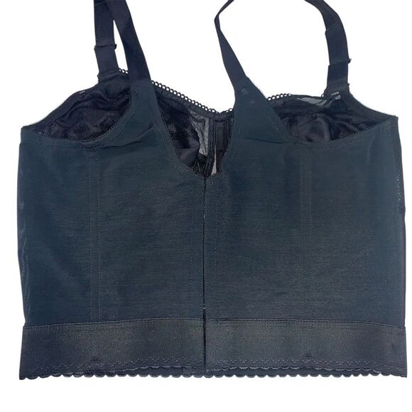 Goddess Women's Longline Bra Black Size 42D Lace - Picture 5 of 6